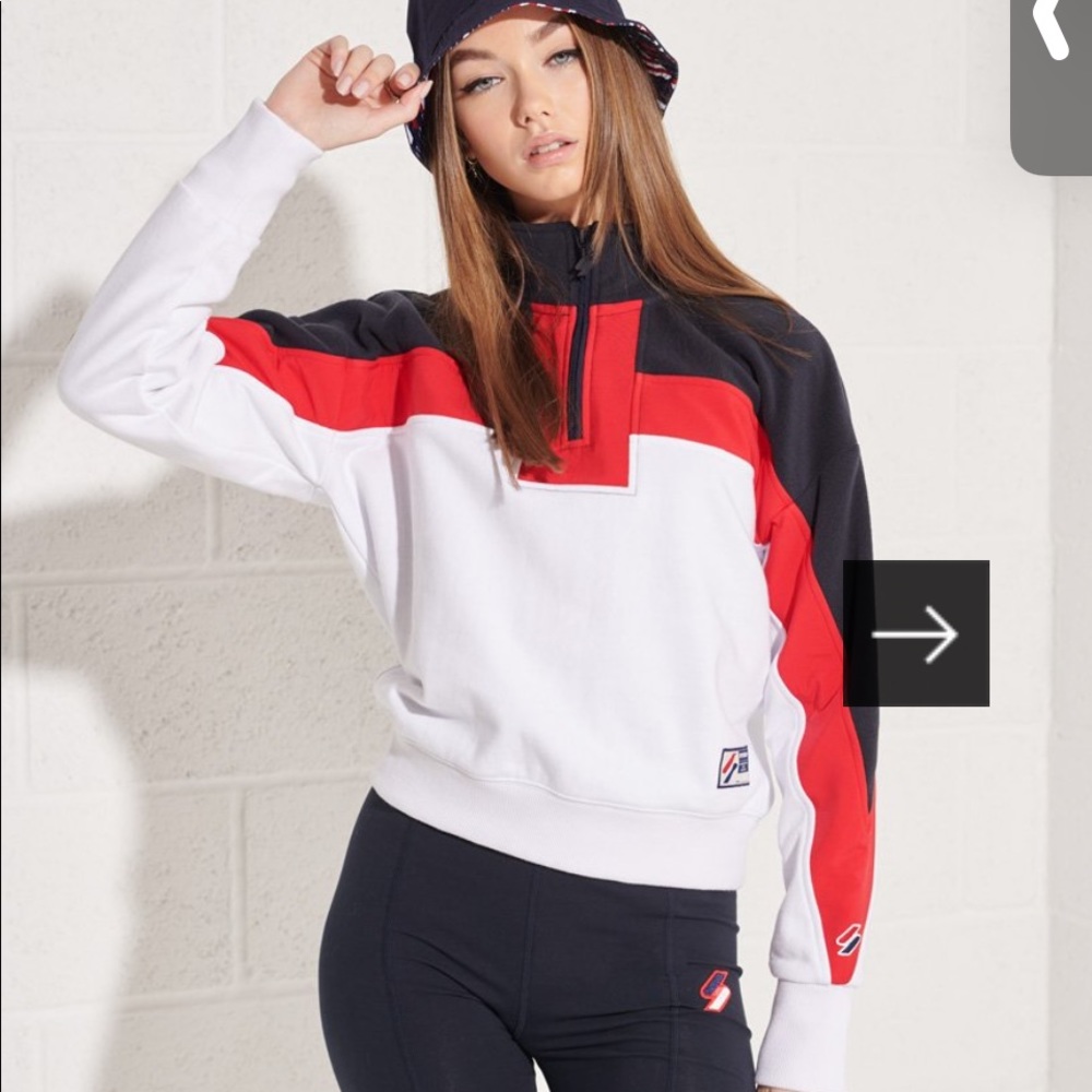 Super dry Sportstyle Dolman 1/4 Zip Top